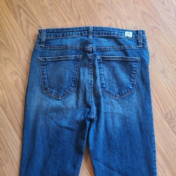 LTJ LETTERS TO JULIET ANTHRO BELLA HIGH-RISE FLARE JEAN RAW HEM STRETCH DENIM 31 - Picture 5 of 9